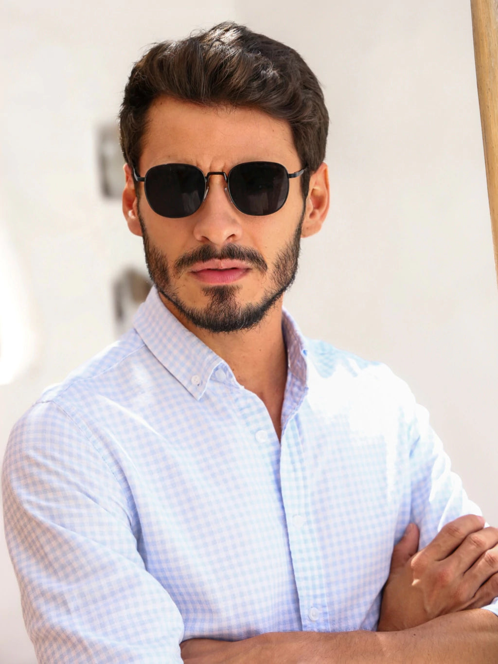 Óculos de Sol Redondo Florença 2.0 - Preto - Metal