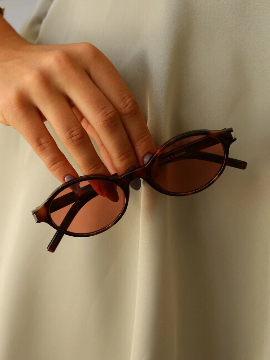 Óculos de Sol Oval Mia - Rosa/Camuflado - Acetato