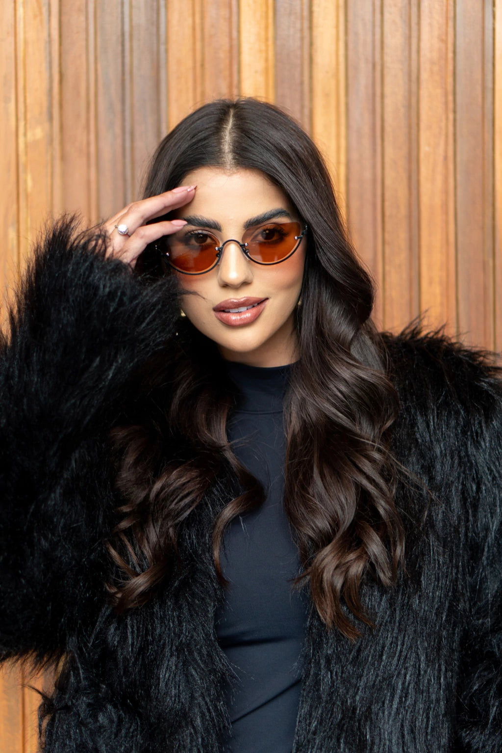 Óculos de Sol Gatinho Gisele 2.0 - Marrom Preto - Metal