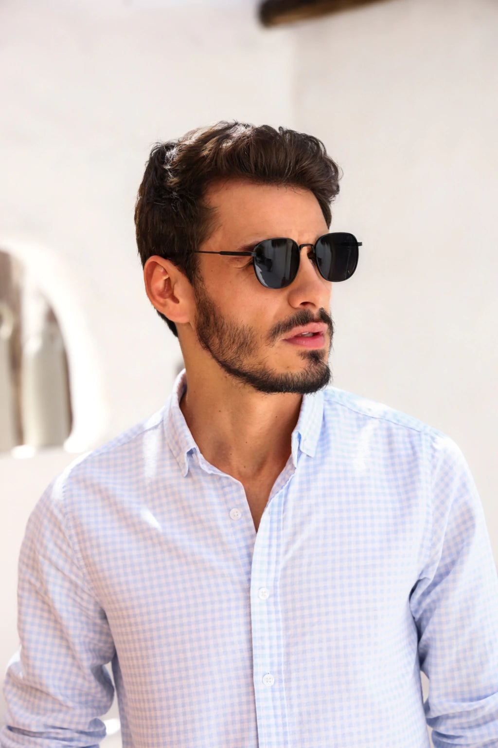 Óculos de Sol Redondo Florença 2.0 - Preto - Metal