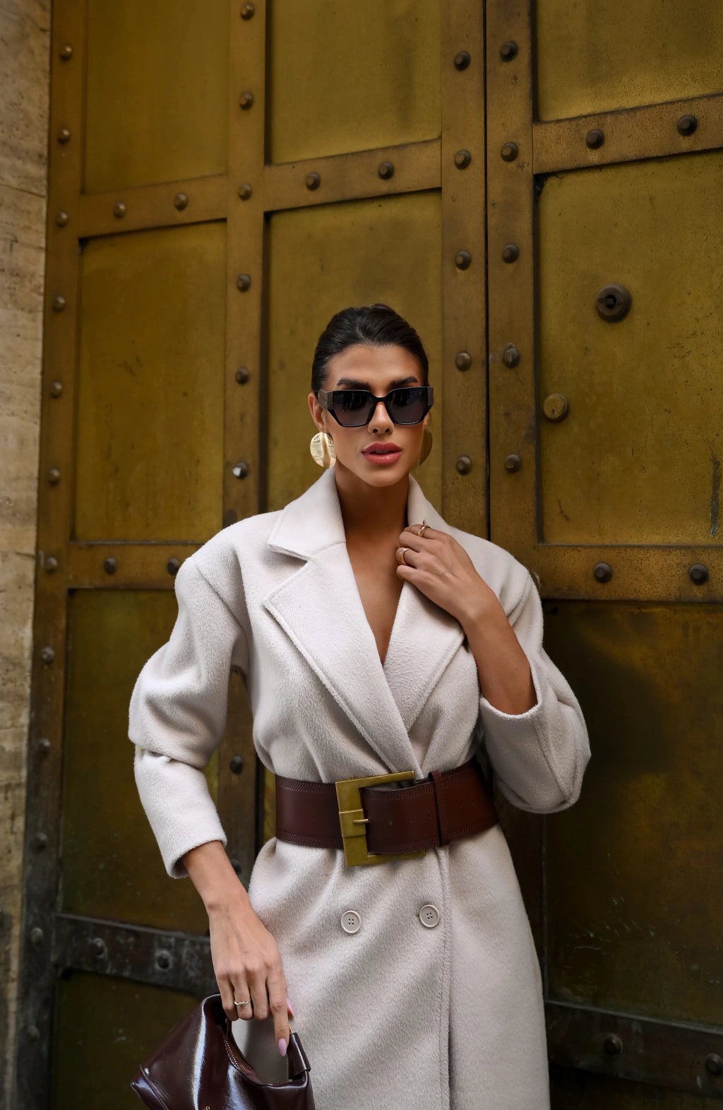 Óculos de Sol Quadrado Tina 2.0 - Preto Degradê/ Preto Marrom Claro - Acetato