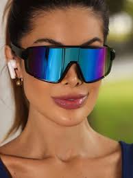 Óculos de Sol Esportivo Máscara Nitro - Azul Roxo Espelhado - Injetado.